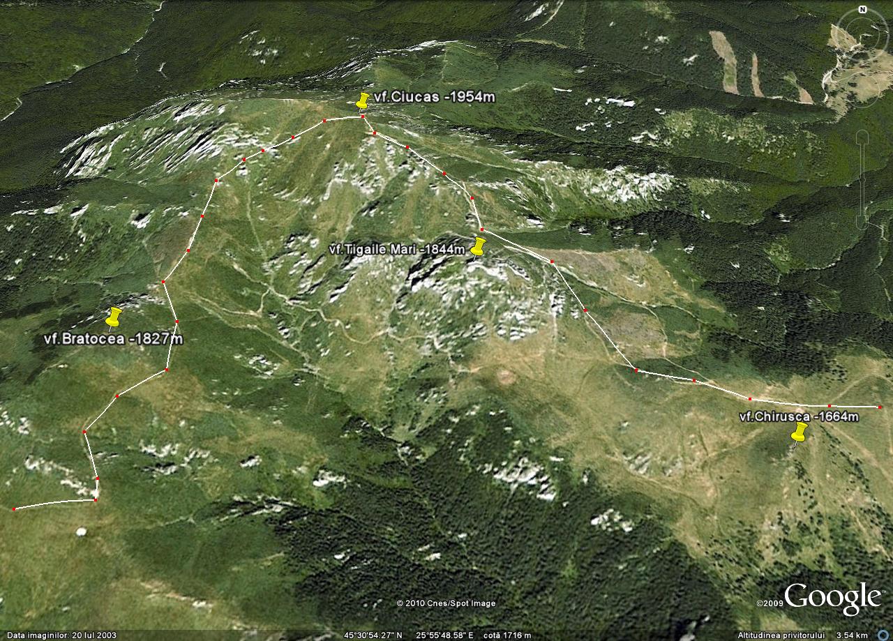 Munţii Ciucaş-Partea Vestică-Vârfurile: Bratocea - Ciucaş - Tigăile Mari - Chiruşc