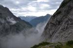Munţii Dreitorspitze - Bergleintal în ceață