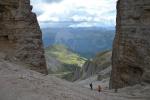 Munţii Dolomiti 3 - Coborârea către Passo Pordoi